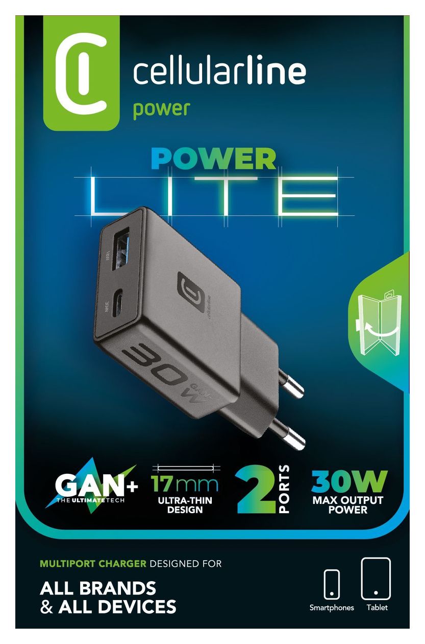 CHARGER POWER LITE 30W SLIM DUAL A+C 