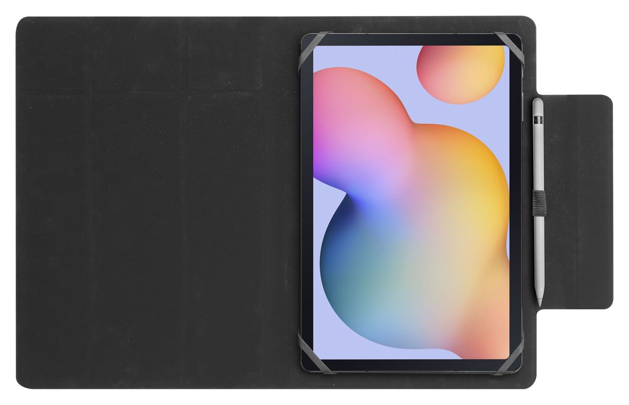 Click Case Folio aus Kunstleder für Universal bis 27,9 cm (11") Staubresistent, Kratzresistent (Schwarz) 