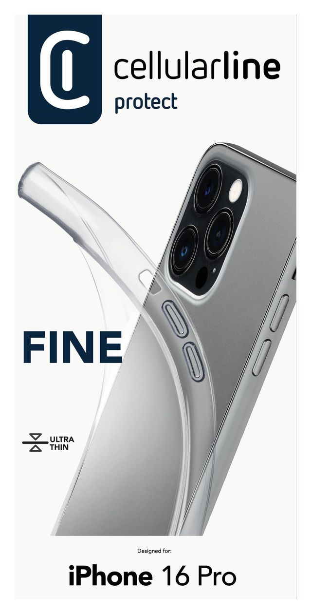 Fine Cover für Apple iPhone 16 Pro  (Transparent) 