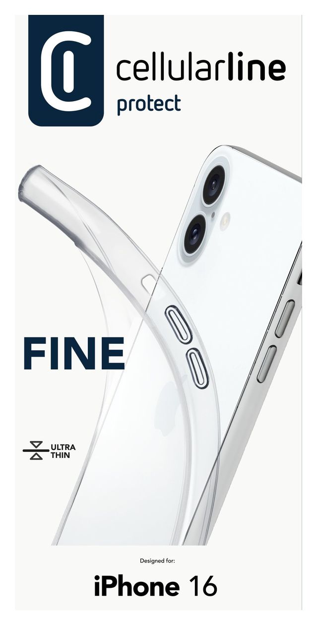 Fine Cover für Apple iPhone 16  (Transparent) 