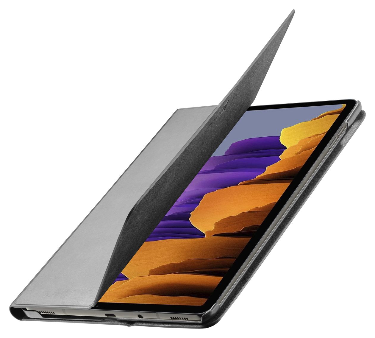 Folio Folio aus Kunstleder für Samsung GALAXY S9 FE+ bis 31,5 cm (12.4") (Schwarz) 