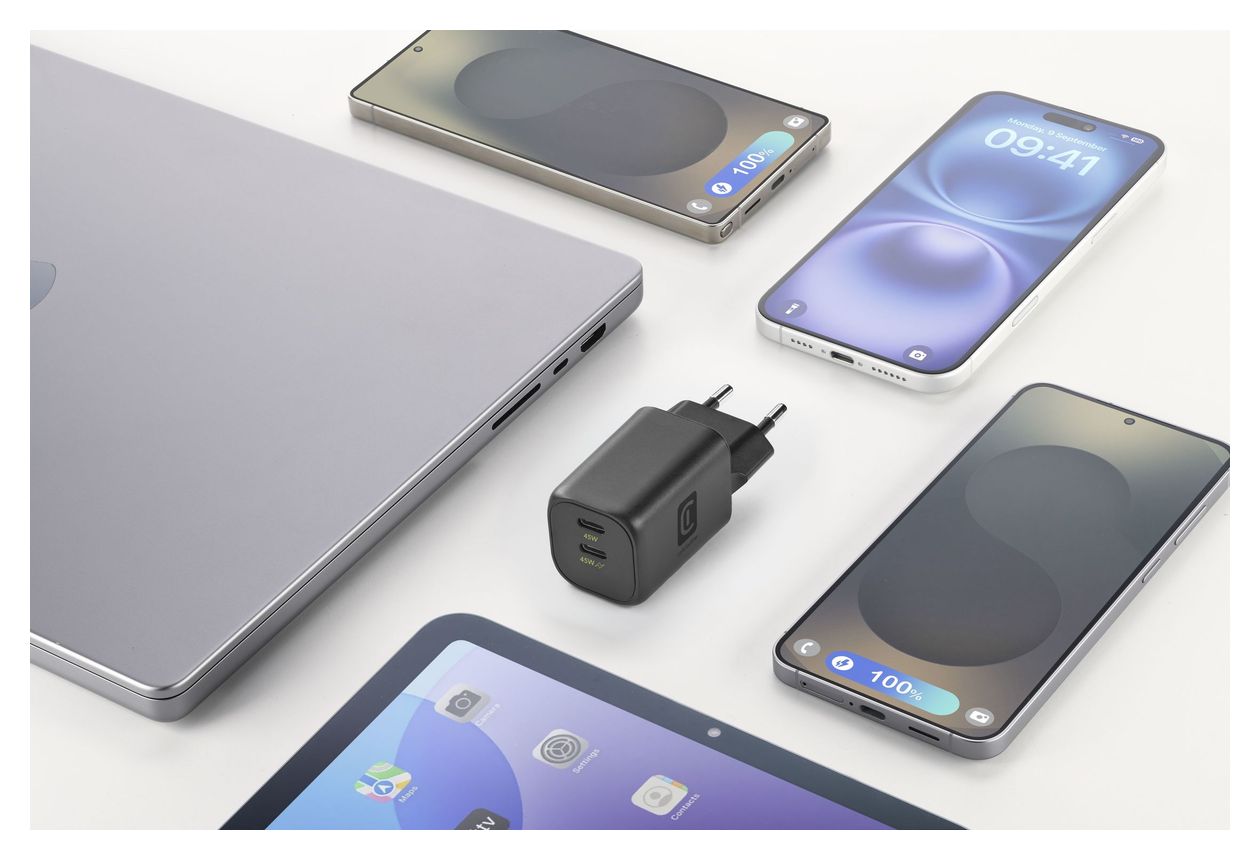 GAN+ 45 W LADEGERÄT DOPPELTER USB-C ANSCHLUSS SCHWARZ 