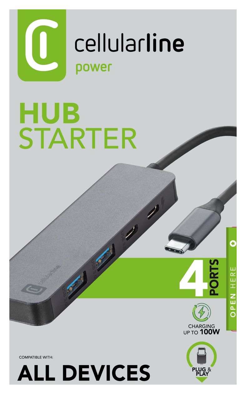 Hub Starter 4-Port-Hub für Laden und Datenübertragung 