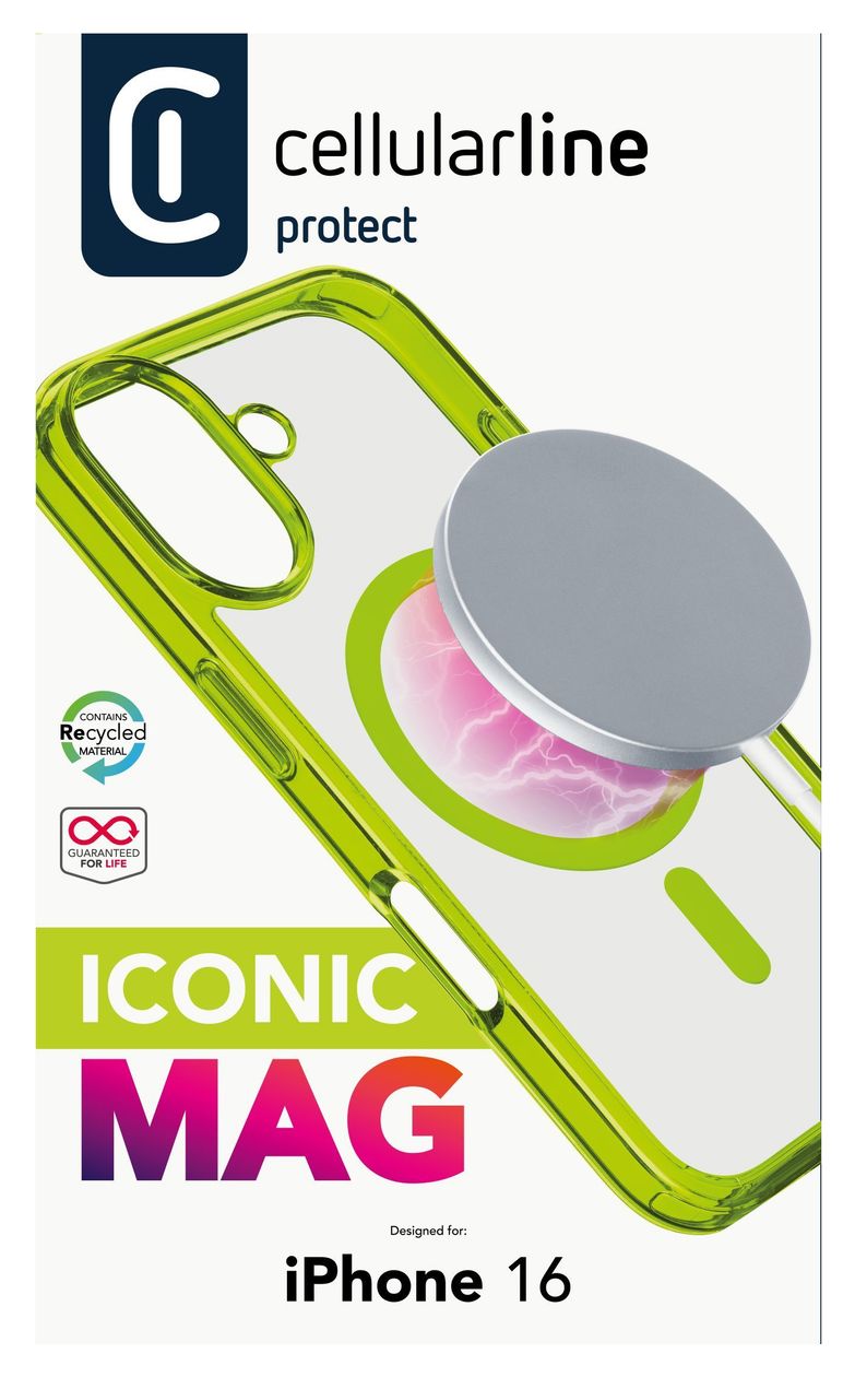 Iconic Mag Cover für Apple iPhone 16  (Limette) 