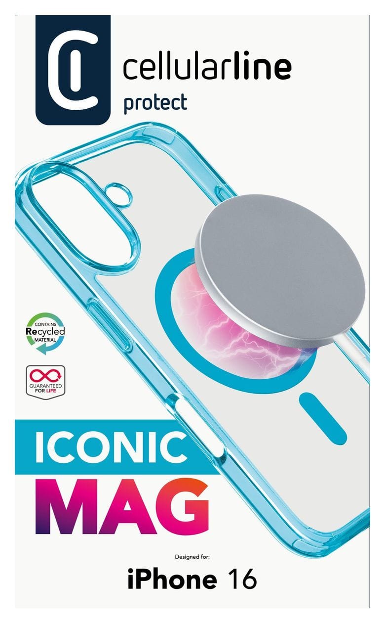Iconic Mag Cover für Apple iPhone 16  (Hellblau) 