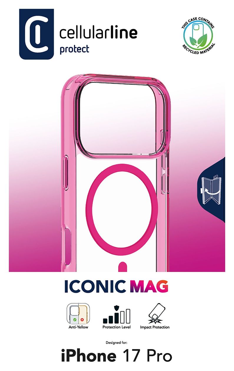 Iconic Mag Cover für Apple iPhone 17 Pro  (Pink) 