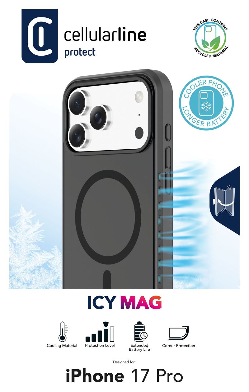 Icy Mag Mantelhülle für Apple iPhone 17 Pro  (Transparent) 