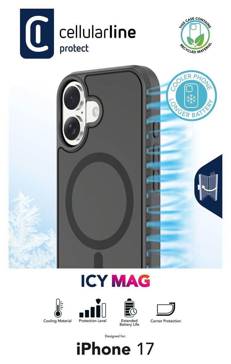 Icy Mag Mantelhülle für Apple iPhone 17  (Transparent) 