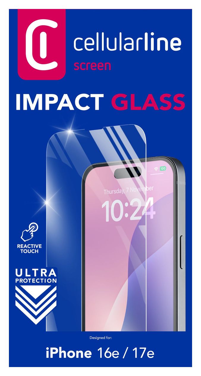 Impact Glass Klare Bildschirmschutzfolie gehärtetes Glas für  Apple iPhone 16e Schlagfest, Kratzresistent 