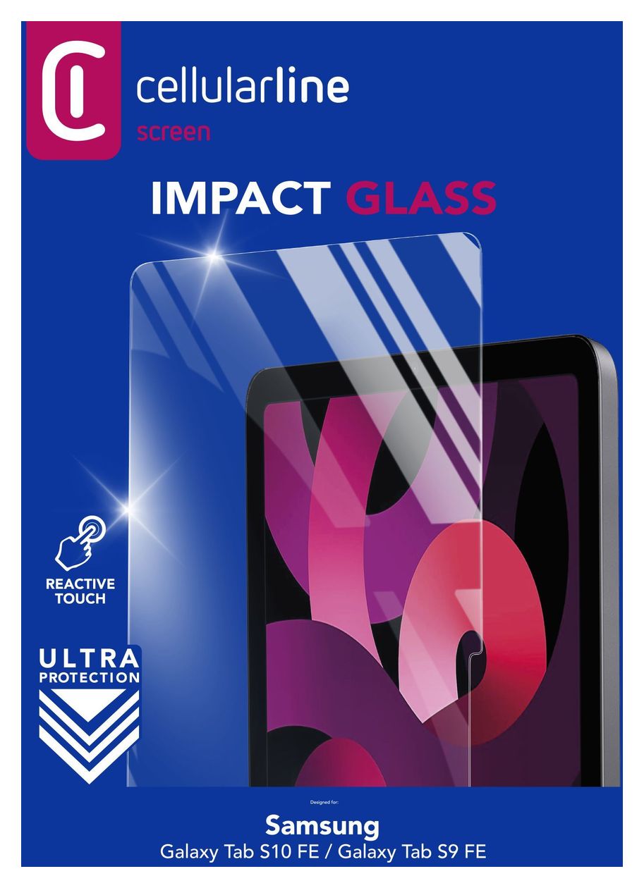 Impact Glass Klare Bildschirmschutzfolie aus gehärtetes Glas 9H für Samsung Galaxy Tab S10 FE bis 33,3 cm (13.1") Fallbeständig, Kratzresistent, Schockresistent  (Transparent) 