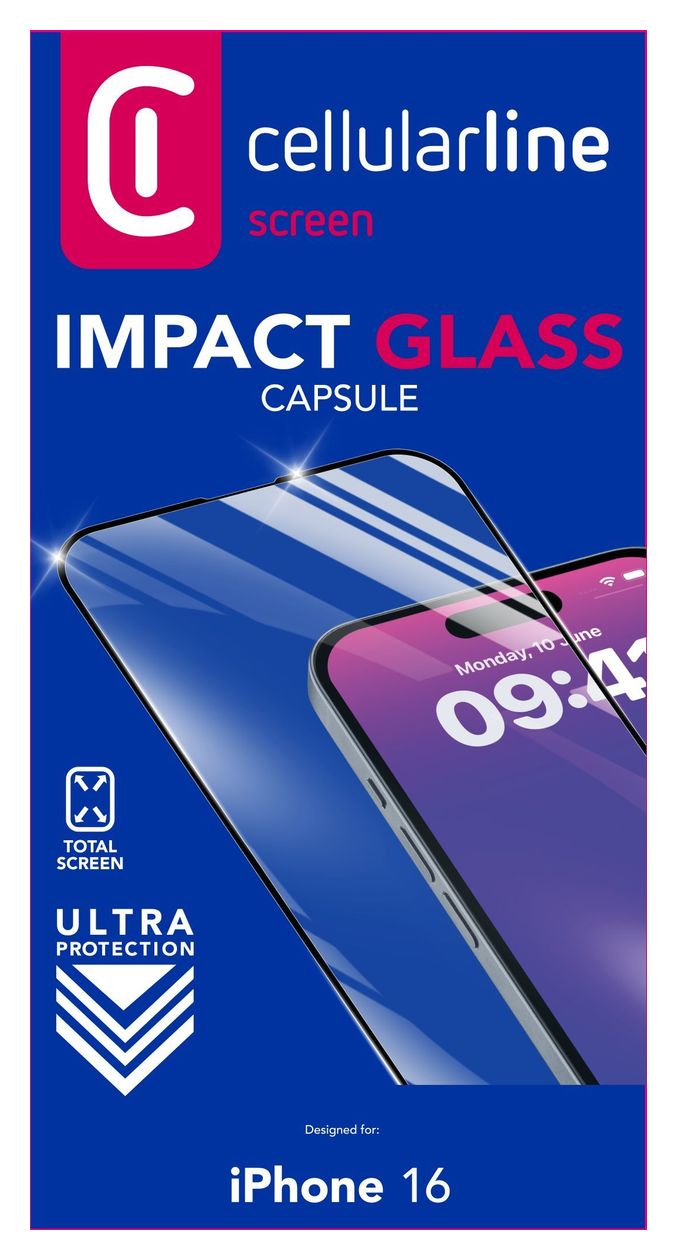 Impact Glass Capsule Klare Bildschirmschutzfolie gehärtetes Glas 9H für  Apple iPhone 16 Stoßfest, Splitterfrei, Schockresistent 