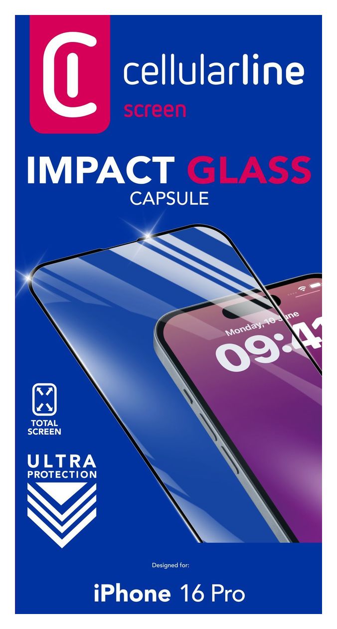 Impact Glass Capsule Klare Bildschirmschutzfolie gehärtetes Glas 9H für  Apple iPhone 16 Pro Stoßfest, Splitterfrei, Schockresistent 
