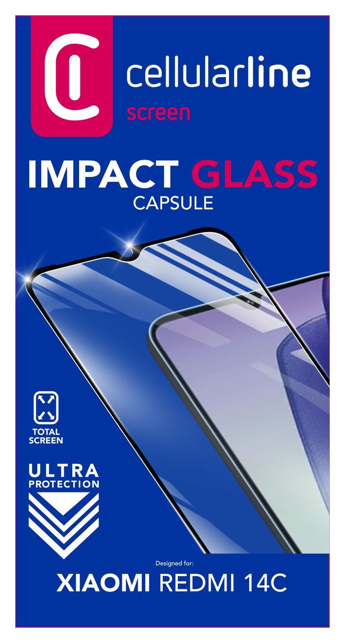 Impact Glass Capsule Klare Bildschirmschutzfolie gehärtetes Glas 9H für  Xiaomi Redmi 14C Staubresistent, Kratzresistent, Schockresistent 