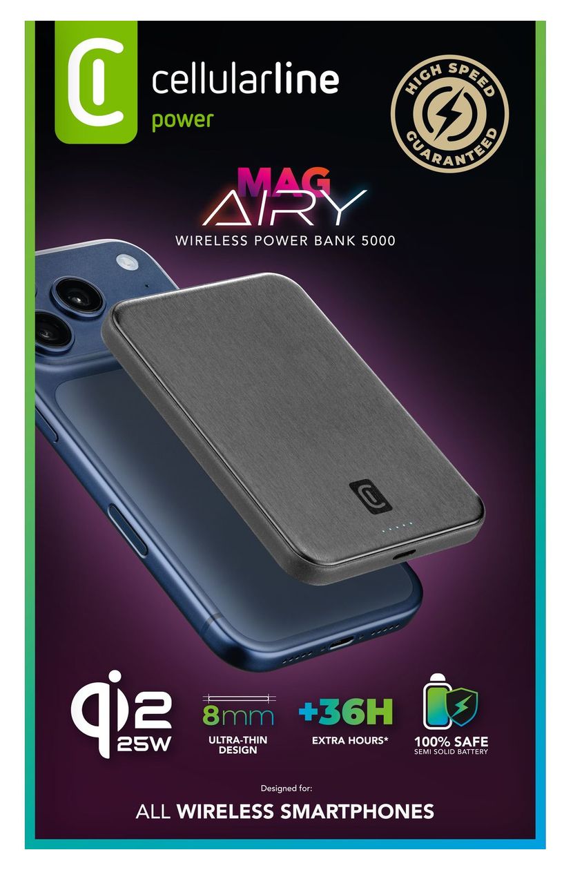 Mag Airy 5000 mAh Powerbank USB Typ-C  (Schwarz) 