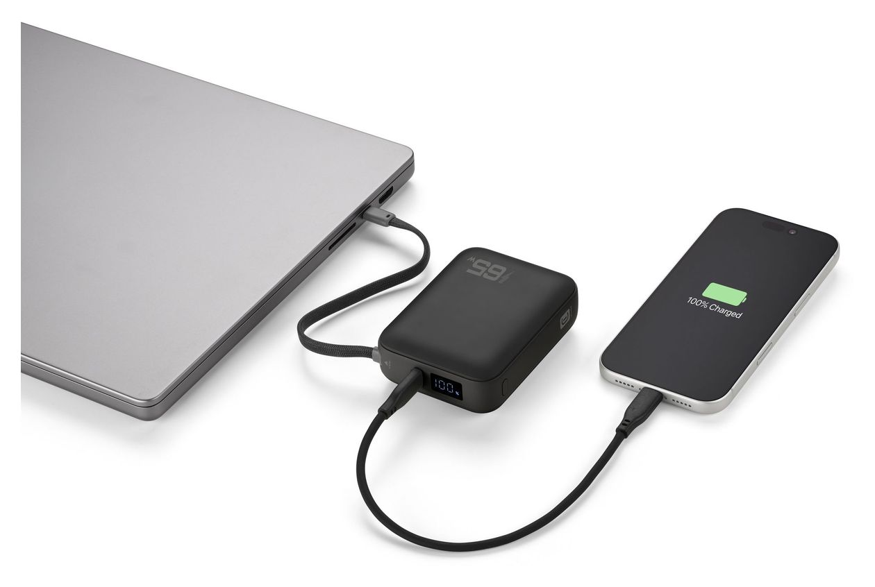 POWER BANK POCKET 20000 mAh 65W USB-C ANSCHLUSS SCHWARZ 