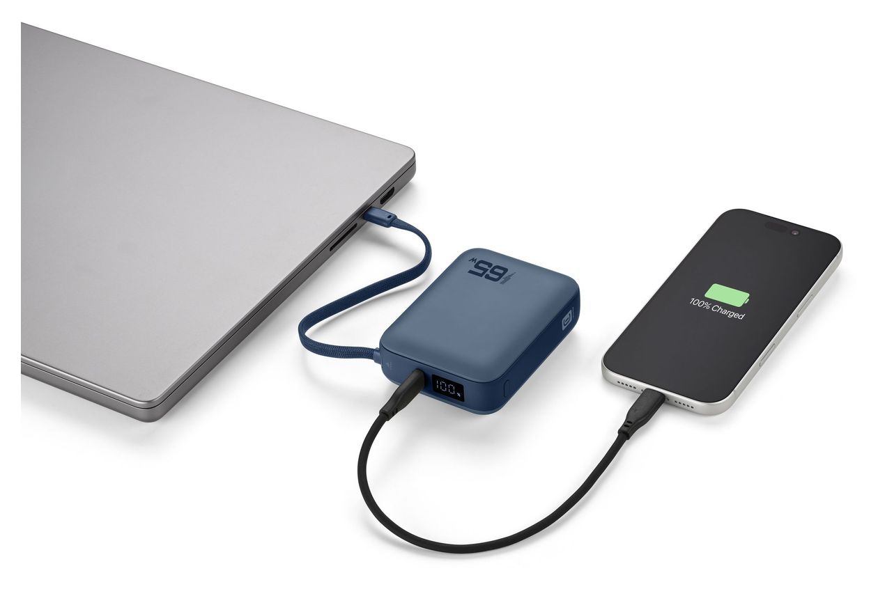 POWER BANK POCKET 20000 mAh 65W USB-C ANSCHLUSS BLAU 