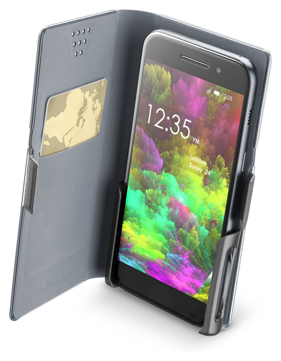 Slide & Click L Folio für Universal 90 x 170 mm  (Schwarz) 