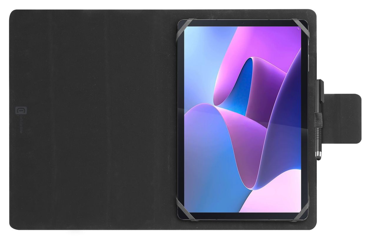 Snap Case Folio aus Kunstleder für Universal Lenovo 10’’/11’’ bis 27,9 cm (11") (Schwarz) 