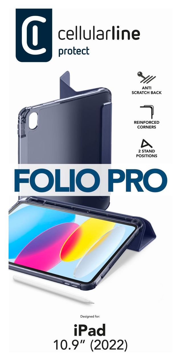 Stand Folio aus Kunstleder für Apple iPad A16 und iPad 10.Gen bis 27,7 cm (10.9") (Blau) 