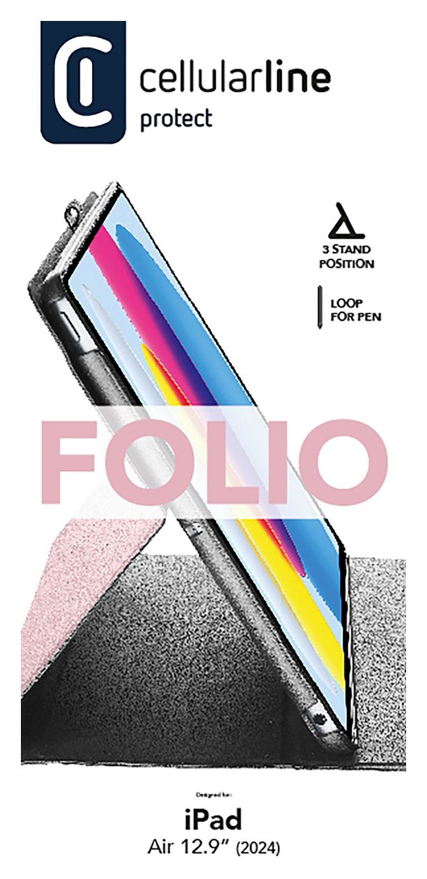 Stand Folio aus Kunstleder für Apple iPad Air 13 Zoll und iPad Pro 12.9 Zoll bis 33 cm (13") (Pink) 