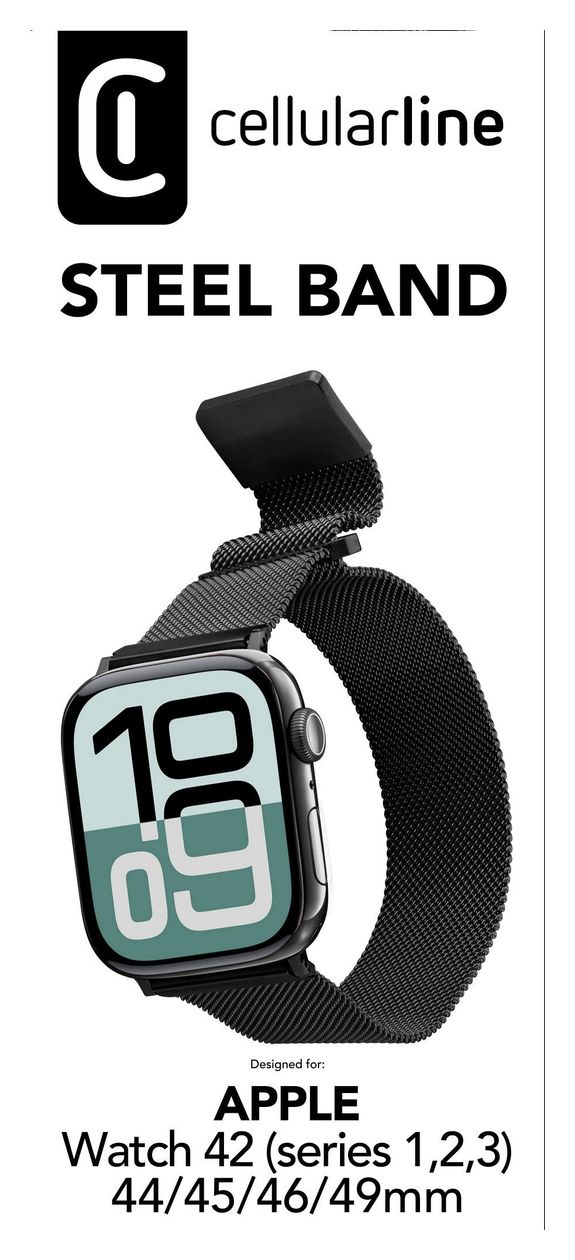 Steel Band Armband 0 mm Apple Watch 42/44/45/49 mm  (Schwarz) 