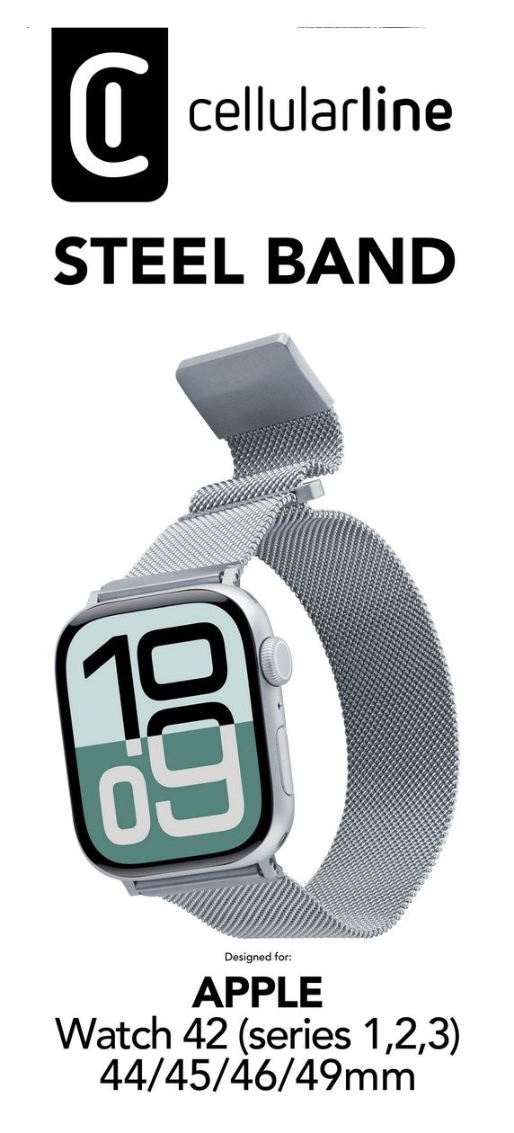 Steel Band Armband 0 mm Apple Watch 42/44/45/49 mm  (Silber) 