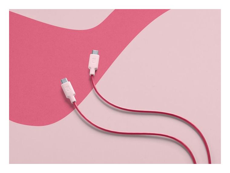 Stylecolor Cable USB C auf USB C Männlich bis 60 W 1 m  (Pink) 