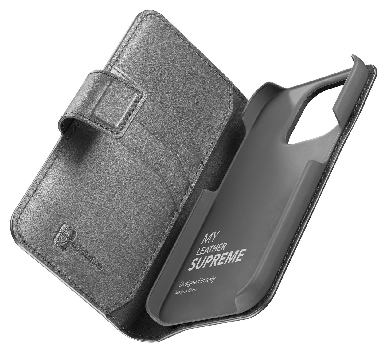 Supreme Folio für Apple iPhone 15  (Schwarz) 