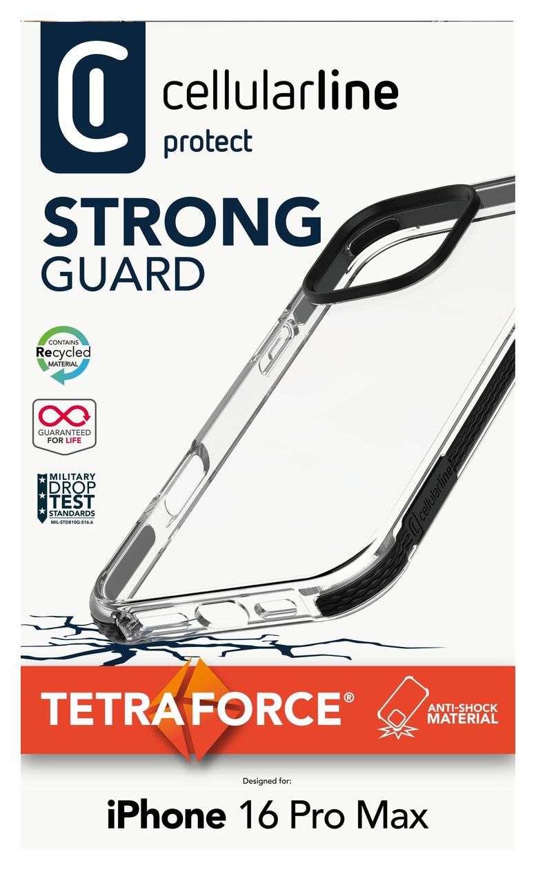 Tetra Force Strong Guard Cover für Apple iPhone 16 Pro Max  (Schwarz) 