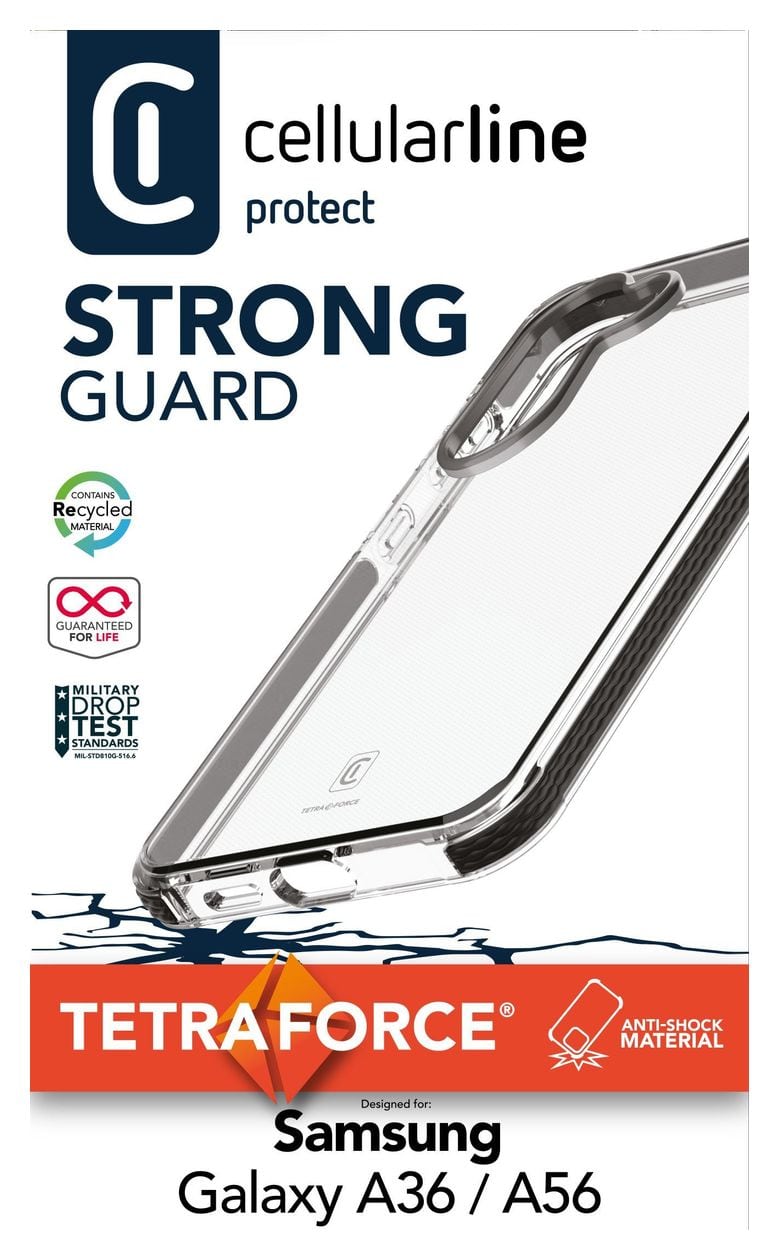 Tetra Force Strong Guard Cover für Samsung Galaxy A36/A56  (Transparent) 