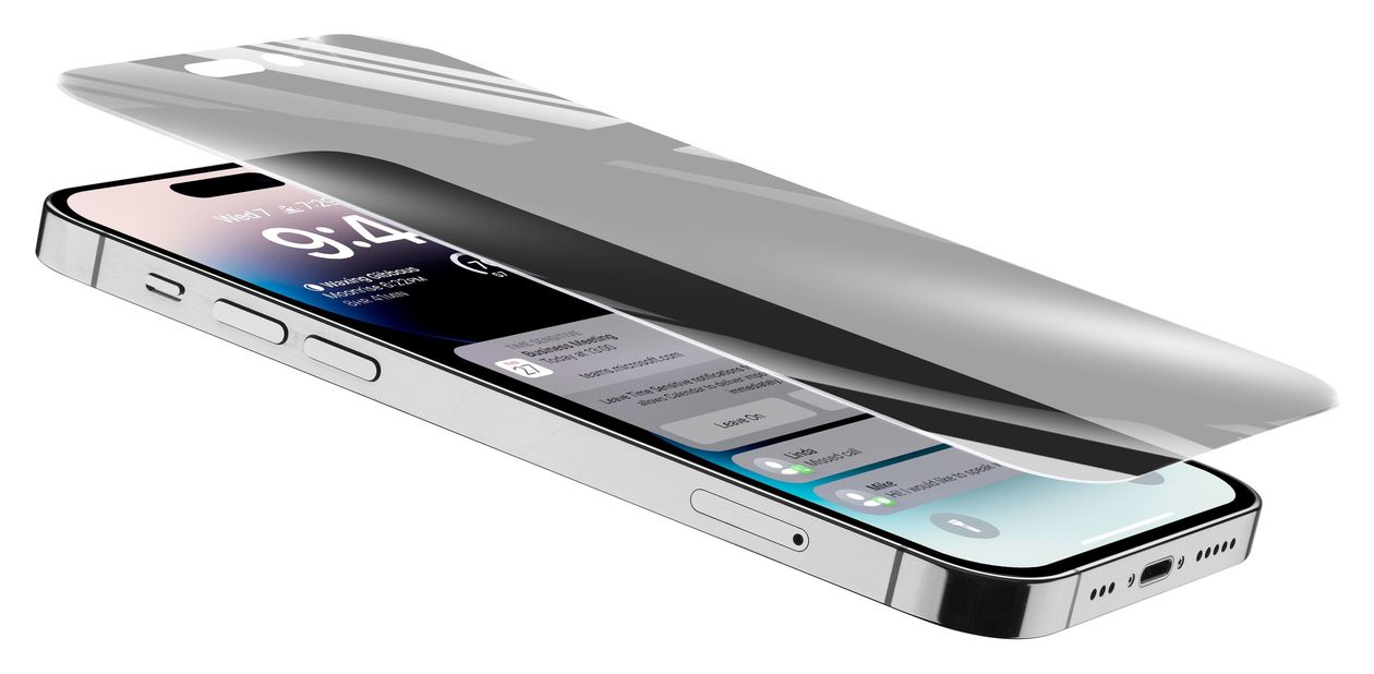 Top Secret Glass Klare Bildschirmschutzfolie " Privacy " gehärtetes Glas 9H für  Apple iPhone 14 Pro Max Antibakteriell 