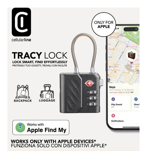 Tracy Lock Smart-Padlock 14,4 mm iPhone, iPad  (Schwarz) 