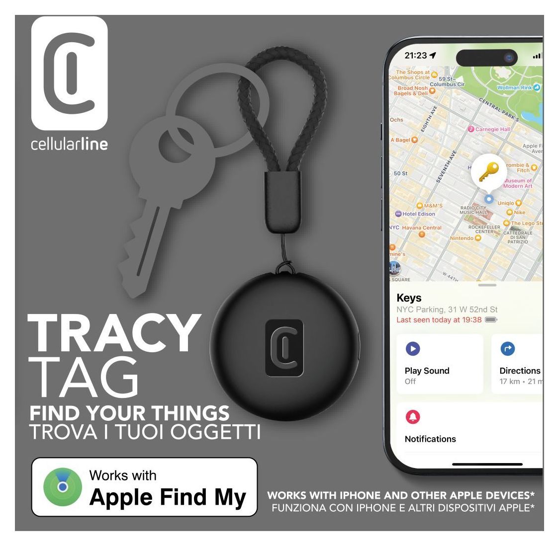 Tracy Tag Apple  (Schwarz) 