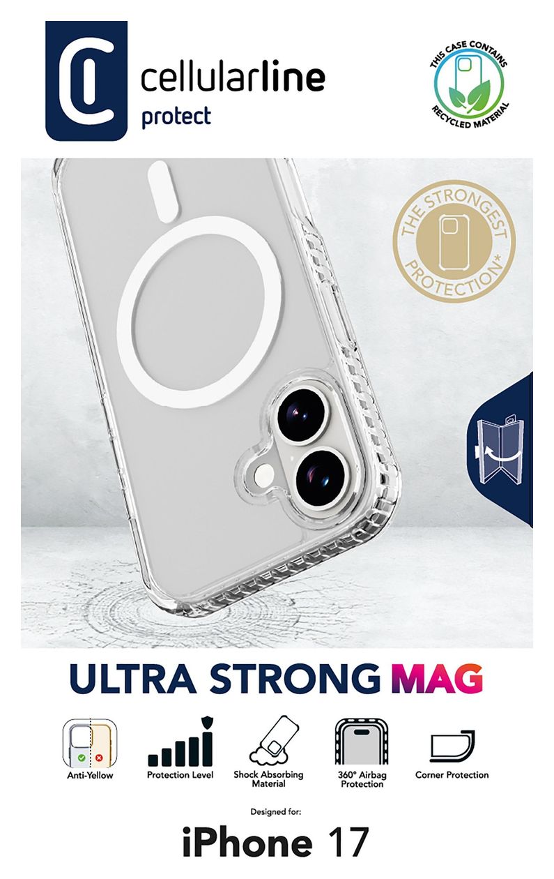 Ultra Strong Mag Cover für Apple iPhone 17  (Transparent) 