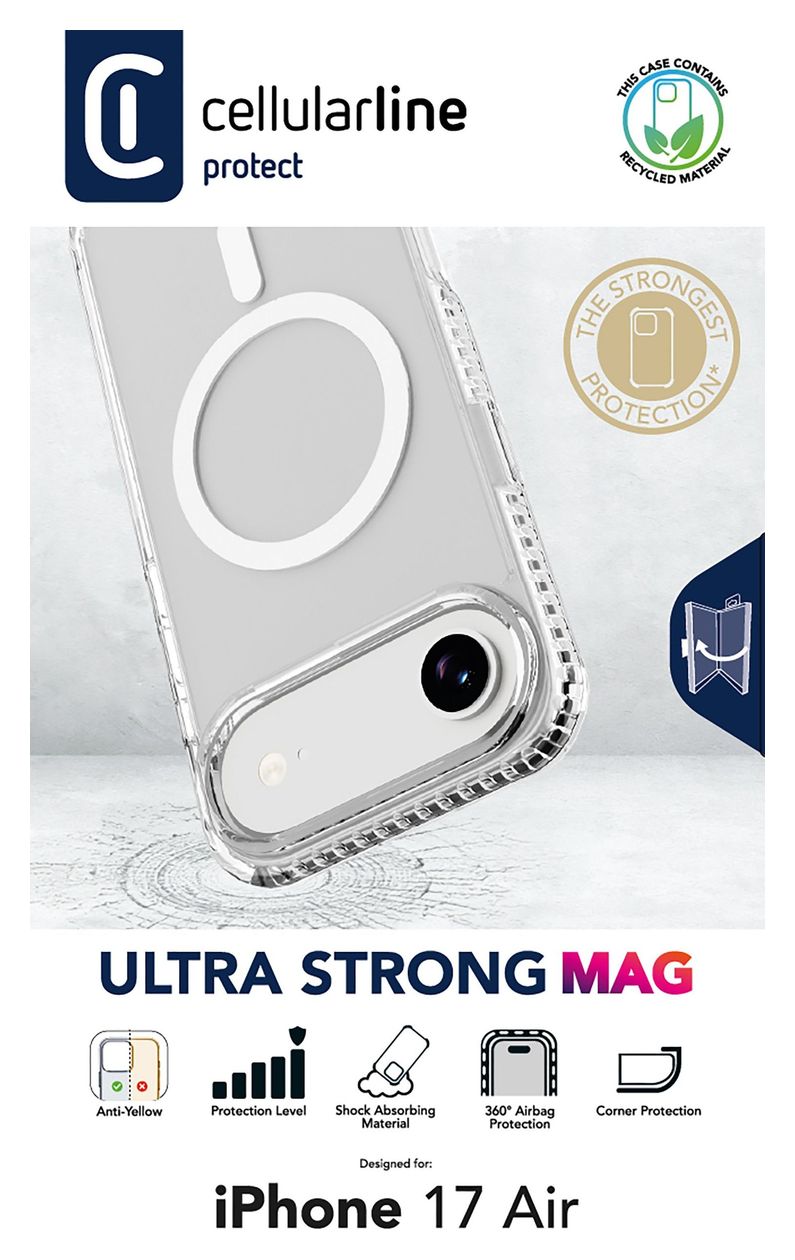 Ultra Strong Mag Cover für Apple iPhone 17 Air  (Transparent) 