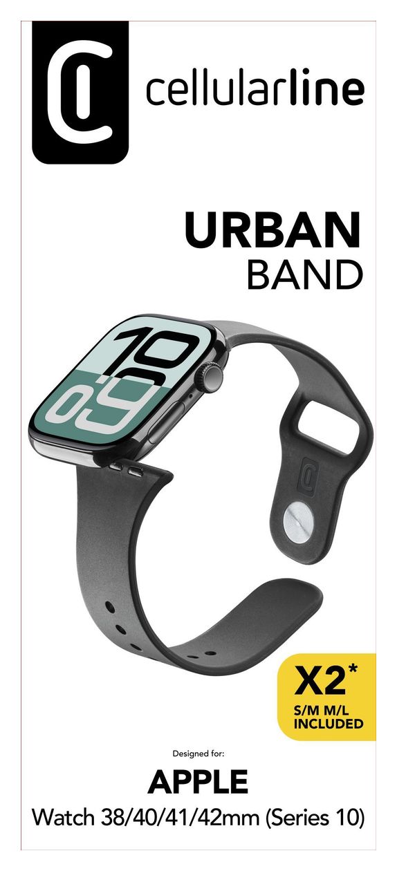 Urban Band Armband 2 mm Watch 38/40/41 mm  (Schwarz) 