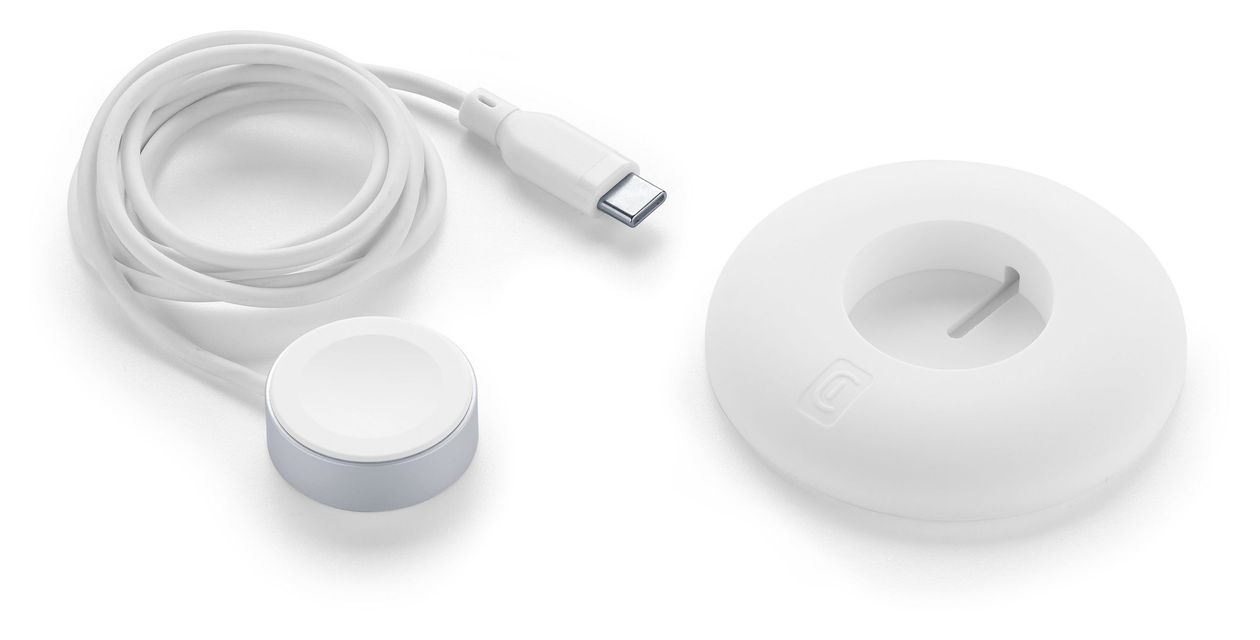 Wireless Power Base Kabelloses Ladegerät für Apple Watch mit Silikonhalterung 