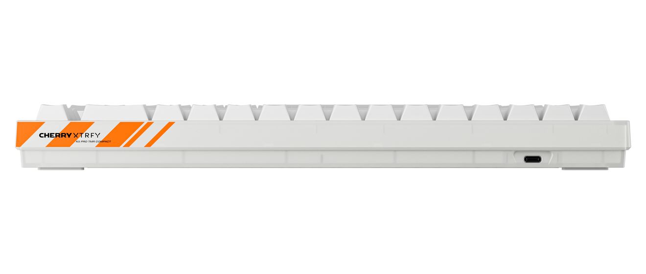 K5 Pro TMR Compact RGB-LED Gaming Tastatur USB  (Orange, Weiß) 