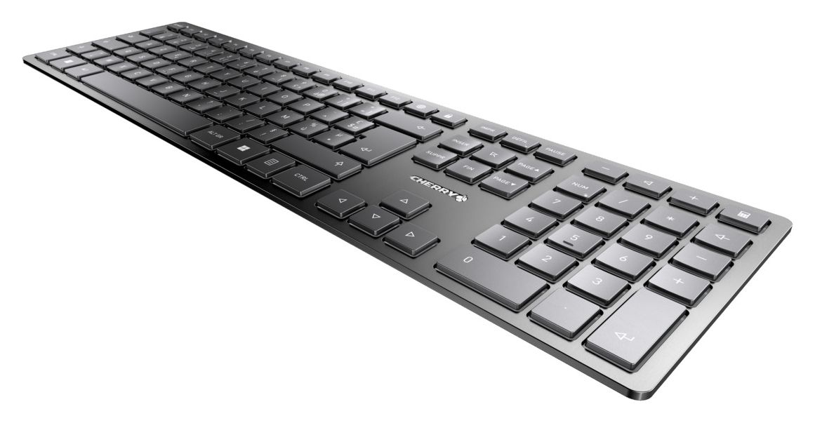KW9100 Slim Universal Tastatur RF Wireless + Bluetooth 2.4 - 2.4835 GHz  (Schwarz) 
