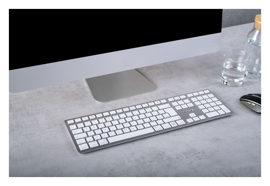 KW9100 Slim Mac Universal Tastatur USB + Bluetooth  (Silber) 