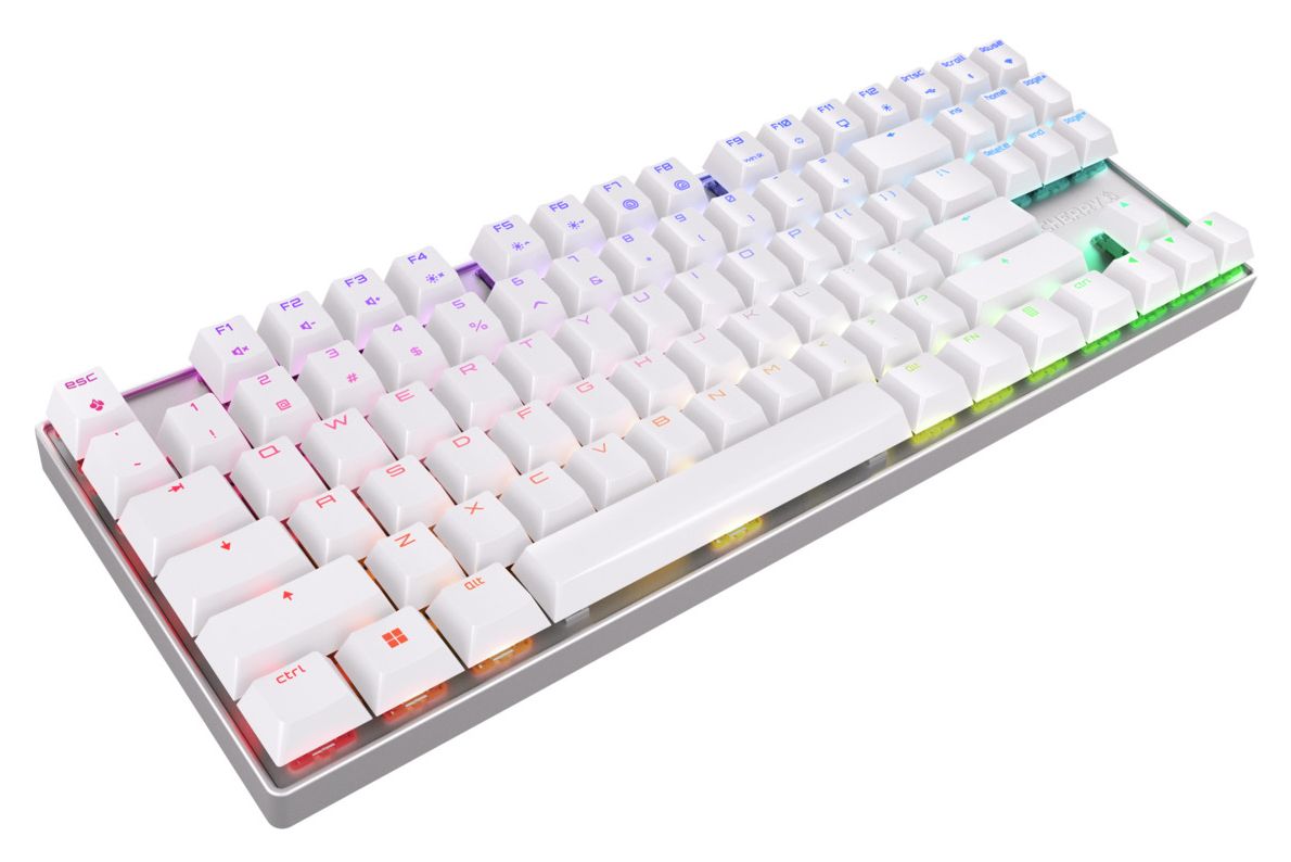 MX8.2 TKL Wireless RGB RGB-LED Gaming Tastatur USB + RF Wireless + Bluetooth 2.4 GHz  (Weiß) 