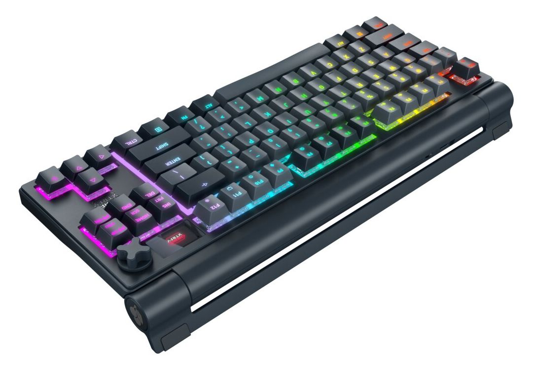 MX8.3 TKL Wireless RGB-LED Gaming Tastatur USB + RF Wireless + Bluetooth 2.4 GHz  (Grau) 