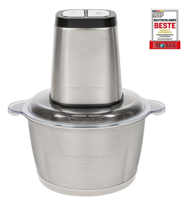 PC-MZ1227 Zerkleinerer 500 W 2 Klingen 1,7 l Glas Behälter  (Edelstahl) 