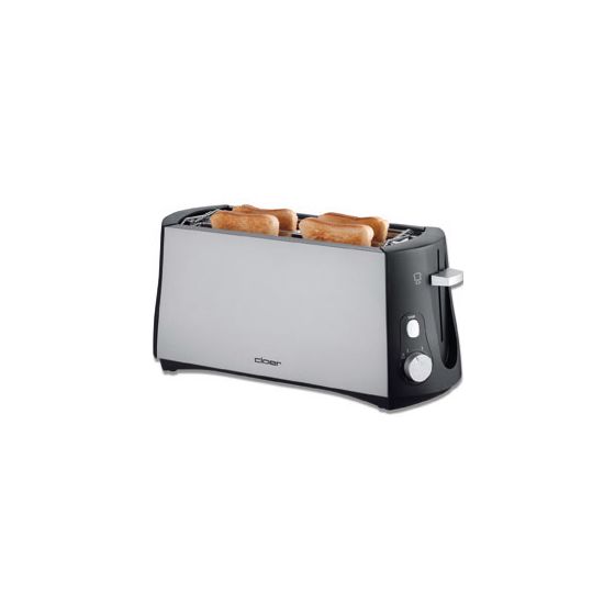 3710 Toaster 1380 W 4 Scheibe(n) (Schwarz, Gebürsteter Stahl) 