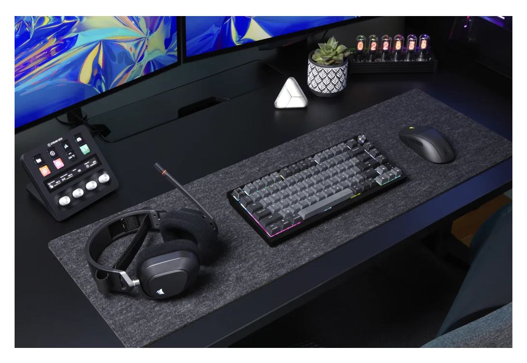 K65 Plus Wireless Gaming Tastatur RF kabellos + USB  (Schwarz) 