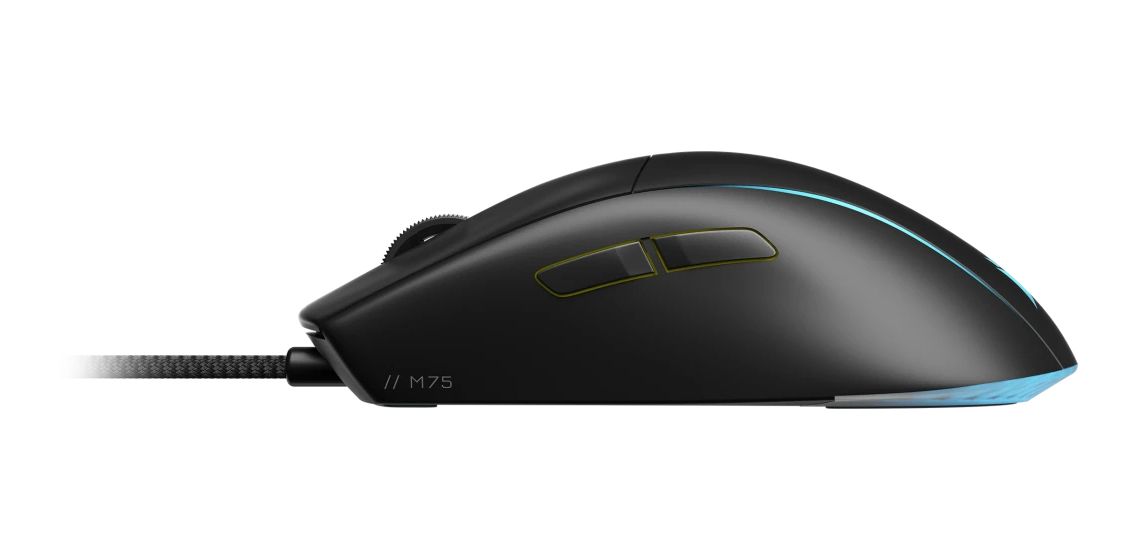 M75 Lightweight RGB 26000 DPI Gaming Maus Optisch  (Schwarz) 