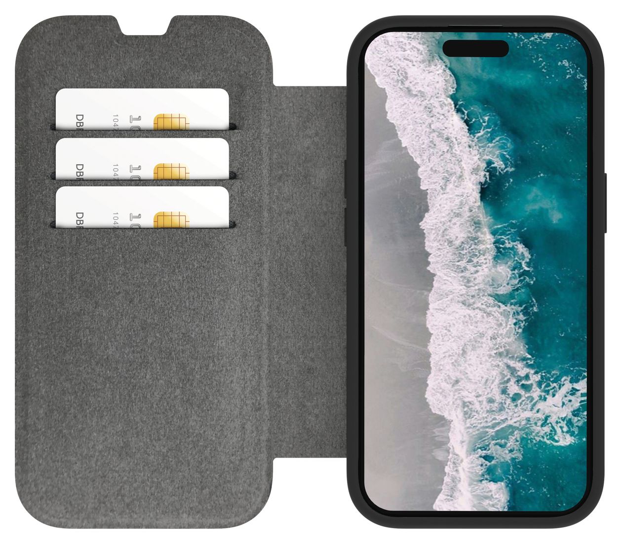 Helsinki MagSafe Folio für Apple iPhone 15 Pro Max  (Schwarz) 