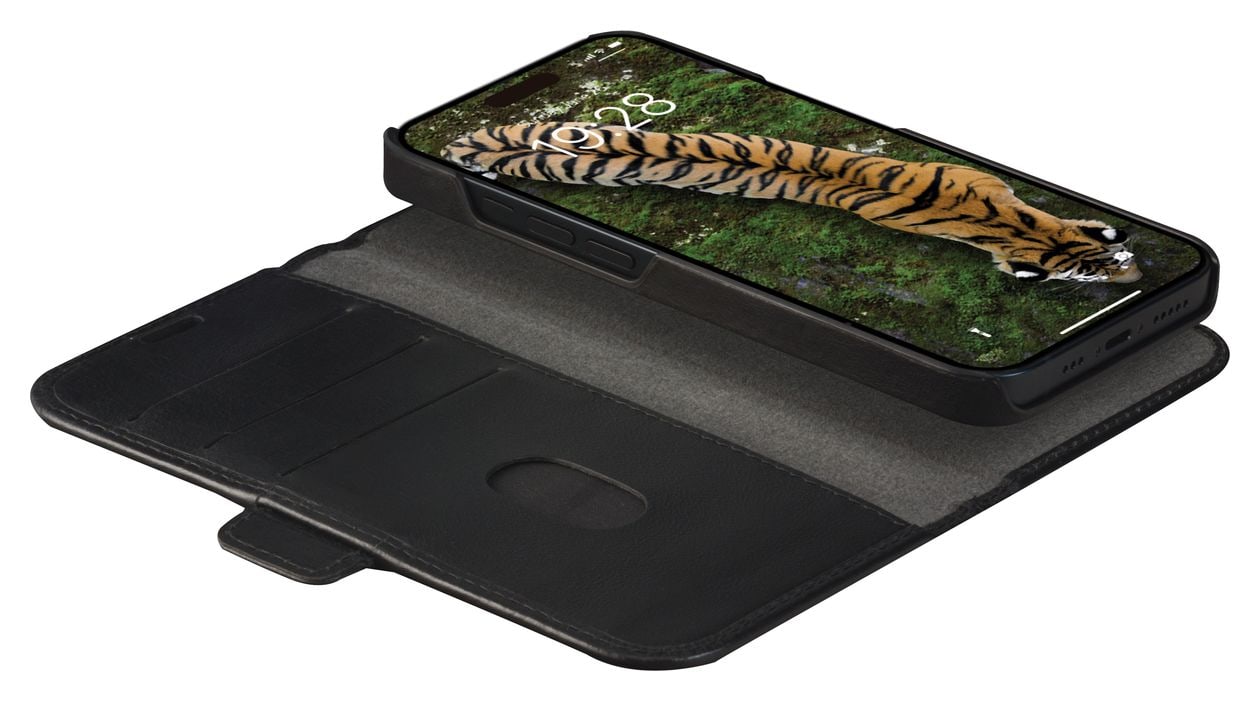 Lynge Folio für Apple iPhone 17e/16e/15/14/13  (Schwarz) 