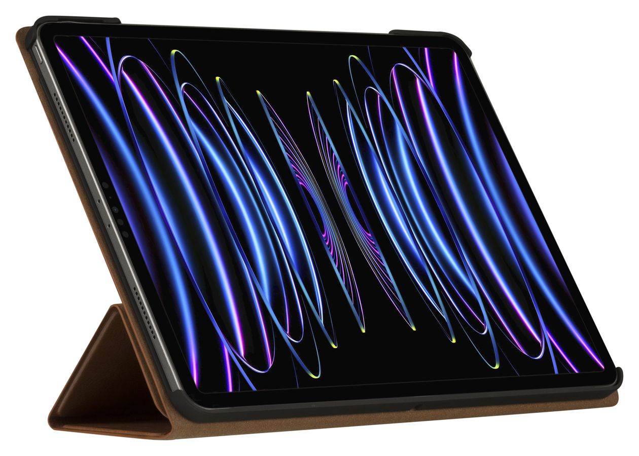 Risskov Folio aus Vollnarbenleder für Apple iPad mini (6th generation) bis 21,1 cm (8.3") Kratzresistent mit Magnetverschluss (Beige) 