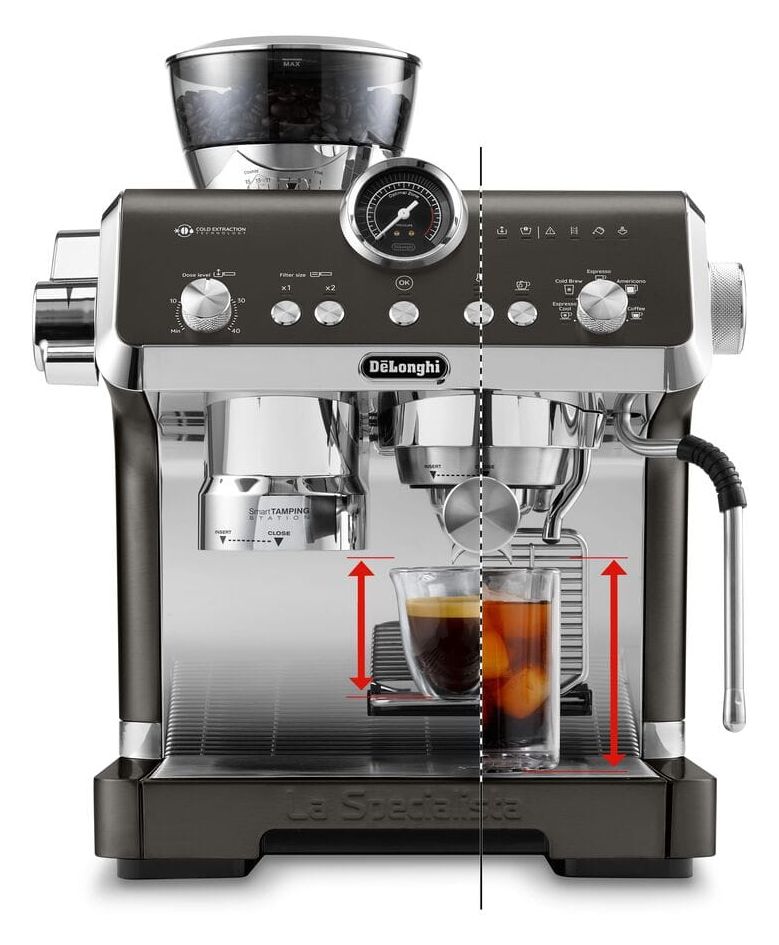 EC9555.BK La Specialista Siebträger Kaffeemaschine 19 bar 1550 W  (Schwarz, Edelstahl) 